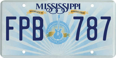 MS license plate FPB787