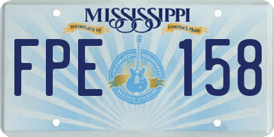 MS license plate FPE158