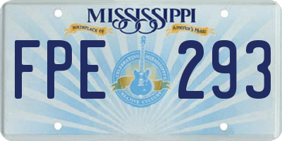 MS license plate FPE293