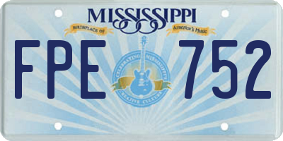 MS license plate FPE752