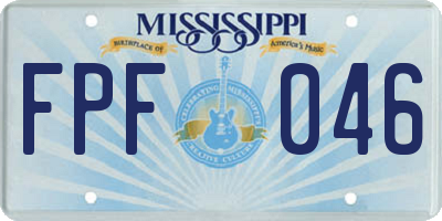 MS license plate FPF046