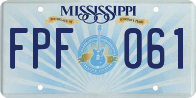 MS license plate FPF061