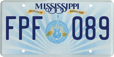 MS license plate FPF089