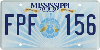 MS license plate FPF156