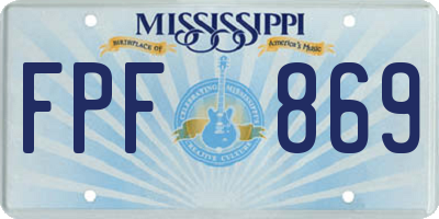 MS license plate FPF869