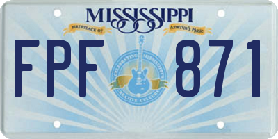 MS license plate FPF871