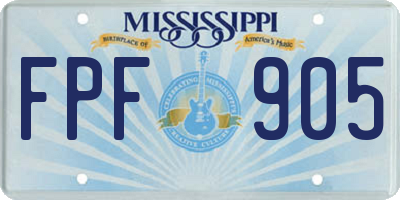 MS license plate FPF905