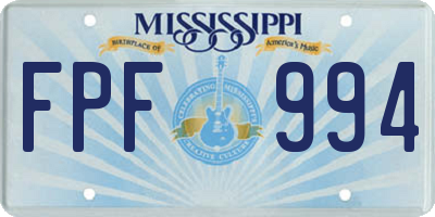 MS license plate FPF994