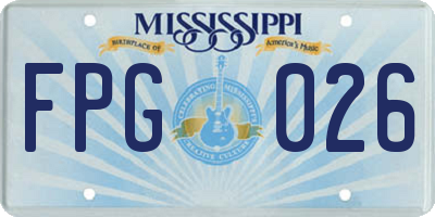 MS license plate FPG026