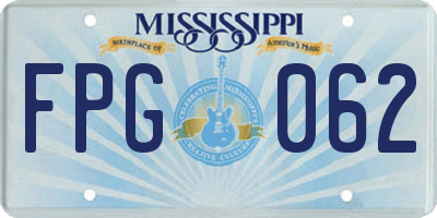 MS license plate FPG062