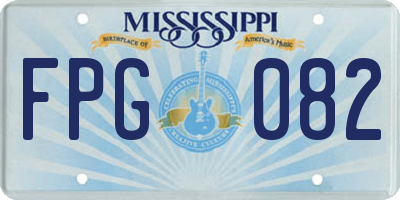 MS license plate FPG082