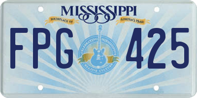 MS license plate FPG425