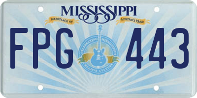 MS license plate FPG443
