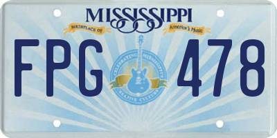 MS license plate FPG478
