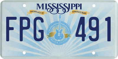 MS license plate FPG491