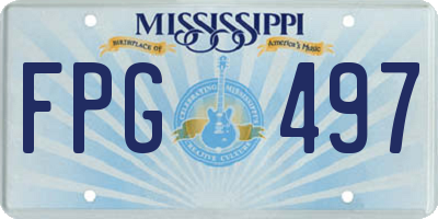 MS license plate FPG497