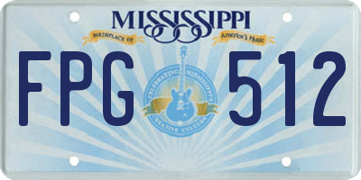 MS license plate FPG512