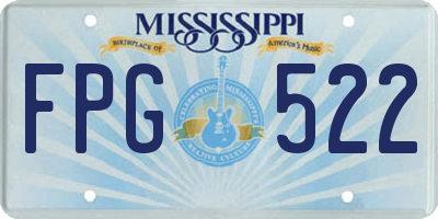 MS license plate FPG522
