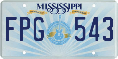 MS license plate FPG543