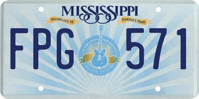 MS license plate FPG571