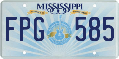 MS license plate FPG585