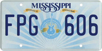 MS license plate FPG606