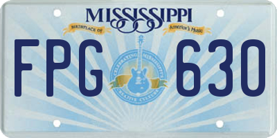 MS license plate FPG630