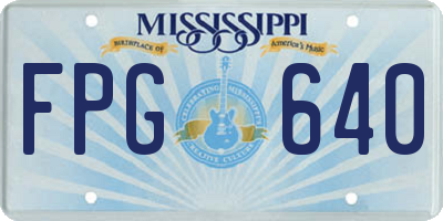 MS license plate FPG640