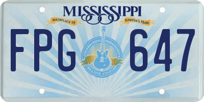 MS license plate FPG647