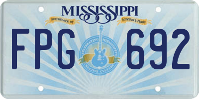 MS license plate FPG692