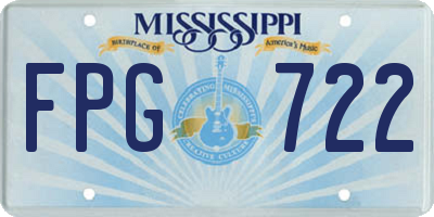 MS license plate FPG722