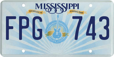 MS license plate FPG743
