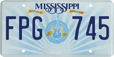 MS license plate FPG745