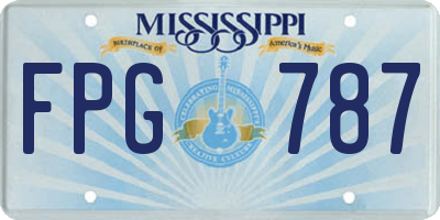 MS license plate FPG787