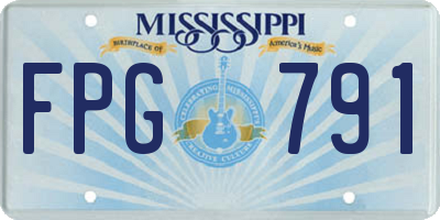 MS license plate FPG791