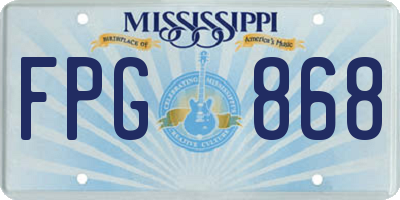 MS license plate FPG868