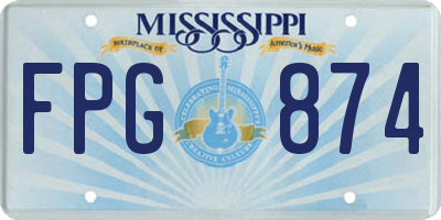 MS license plate FPG874