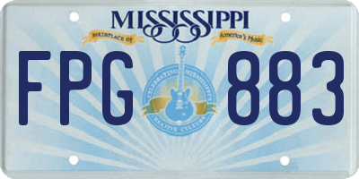 MS license plate FPG883
