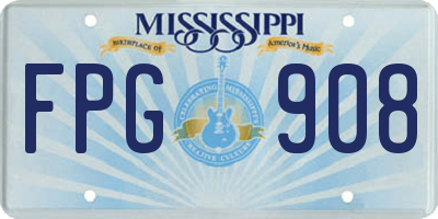 MS license plate FPG908
