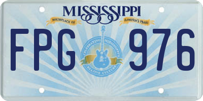 MS license plate FPG976