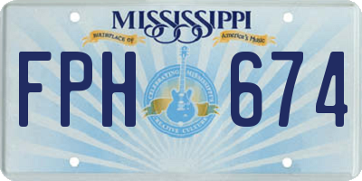 MS license plate FPH674