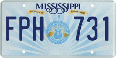 MS license plate FPH731