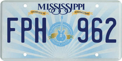 MS license plate FPH962