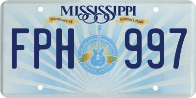 MS license plate FPH997