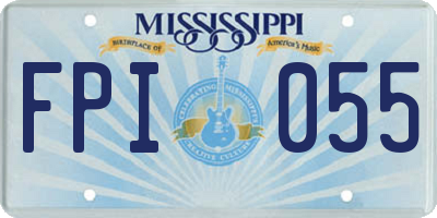 MS license plate FPI055