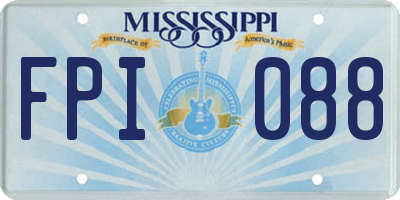 MS license plate FPI088