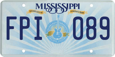 MS license plate FPI089