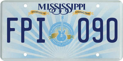 MS license plate FPI090