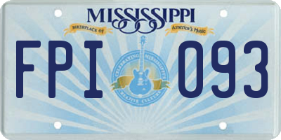 MS license plate FPI093
