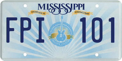 MS license plate FPI101